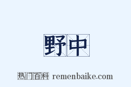 野中是什么意思的图片